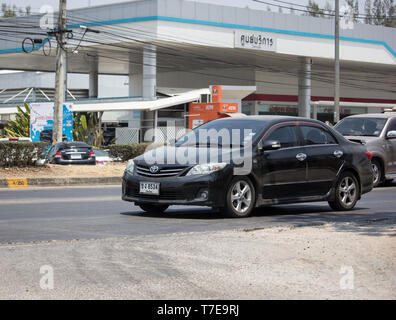 Chiangmai, Thailand - April 18 2019: Private car, Toyota Corolla Altis. On road no.1001, 8 km from Chiangmai city. Stock Photo