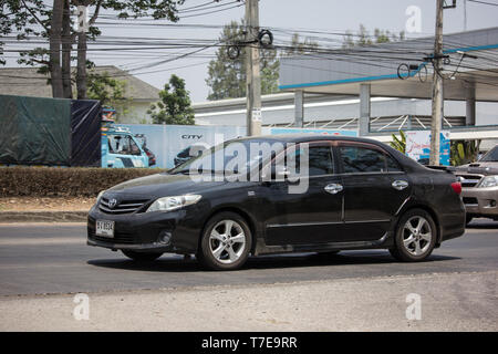 Chiangmai, Thailand - April 18 2019: Private car, Toyota Corolla Altis. On road no.1001, 8 km from Chiangmai city. Stock Photo