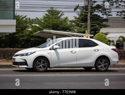 Chiangmai, Thailand - April 18 2019: Private car, Toyota Corolla Altis. On road no.1001, 8 km from Chiangmai city. Stock Photo
