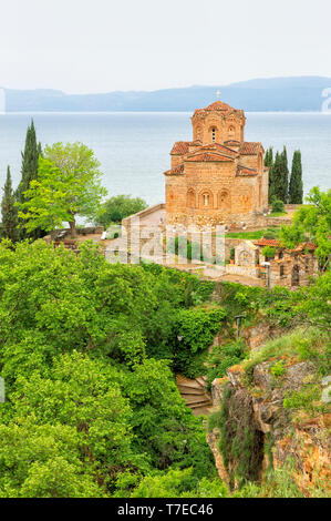 St John Theologian-Kaneo Church, Ohrid lake, Macedonia Stock Photo