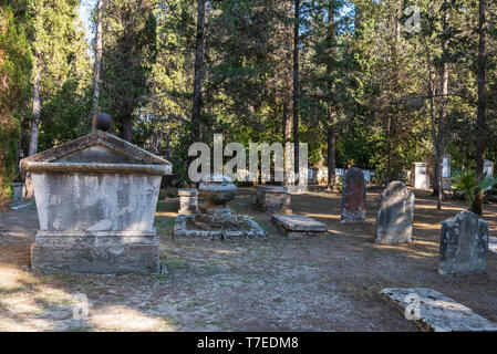 graves, british cemetery, Kerkyra, Corfu Island, Ionian Islands, Greece Stock Photo