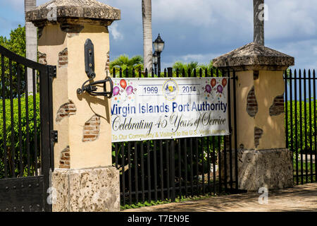 Cruise terminal downtown Frederiksted, St. Croix, US Virgin Islands. Stock Photo