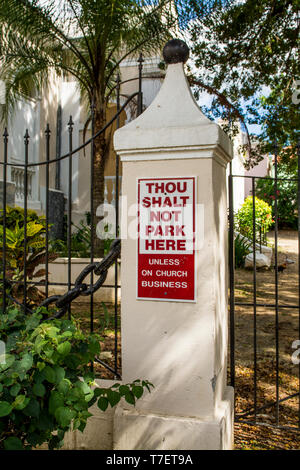 Lord of Sabaoth, Historic Lutheran Church, Christiansted, St. Croix, US Virgin Islands. Stock Photo