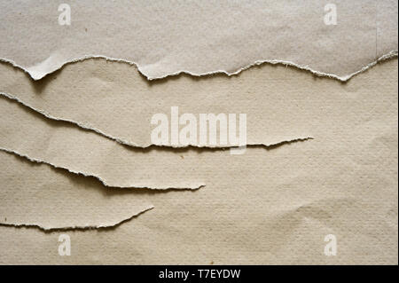 Torn brown paper with copy space. Stock Photo
