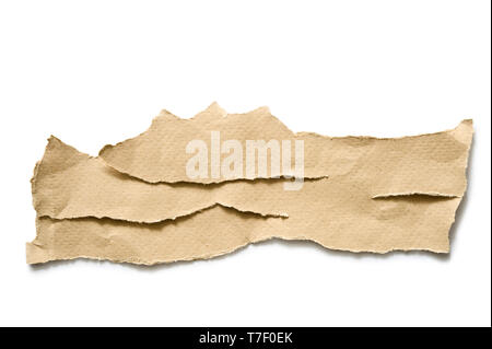 Torn paper on white background. Stock Photo