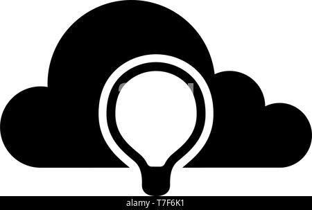 Cloud computing icon with a lightbulb symbol Stock Vector Image & Art ...