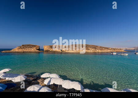 Malta, Comino, Blue Lagoon Stock Photo