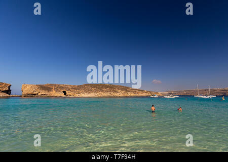 Malta, Comino, Blue Lagoon Stock Photo
