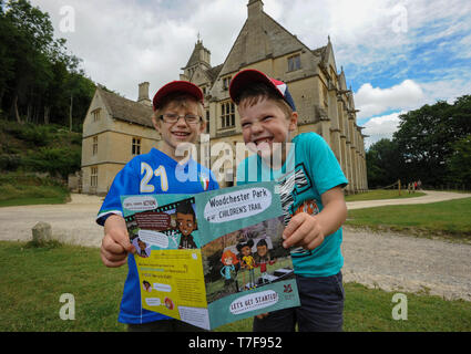 A new children's trail has been created at Woodchester Park, near Stroud. Stock Photo