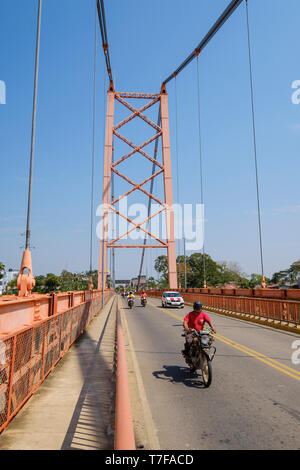 Puente Presidente Guillermo Billinghurst (also known as Continental Bridge) over Madre de Dios River on the Amazon Basin, Puerto Maldonado, Peru Stock Photo