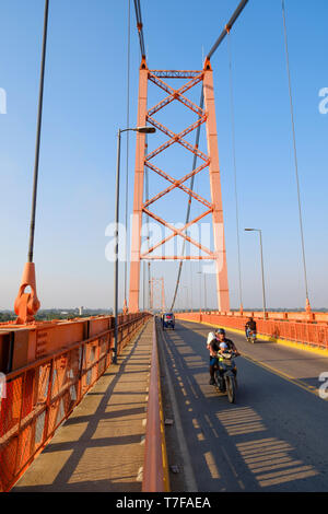 Puente Presidente Guillermo Billinghurst (also known as Continental Bridge) over Madre de Dios River on the Amazon Basin, Puerto Maldonado, Peru Stock Photo