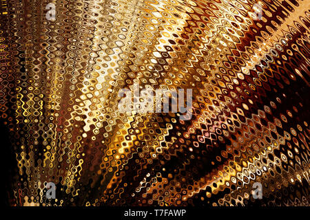 Abstract graphic painting golden background. Elite and rich pattern. Liquid gold fractal art. Stock Photo