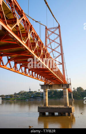 Puente Presidente Guillermo Billinghurst (also known as Continental Bridge) over Madre de Dios River on the Amazon Basin, Puerto Maldonado, Peru Stock Photo