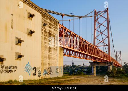 Puente Presidente Guillermo Billinghurst (also known as Continental Bridge) over Madre de Dios River on the Amazon Basin, Puerto Maldonado, Peru Stock Photo