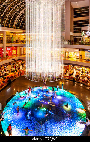 Digital Light Canvas (Digital Installation), The Shoppes, Marina Bay Sands, Singapore, South East Asia Stock Photo