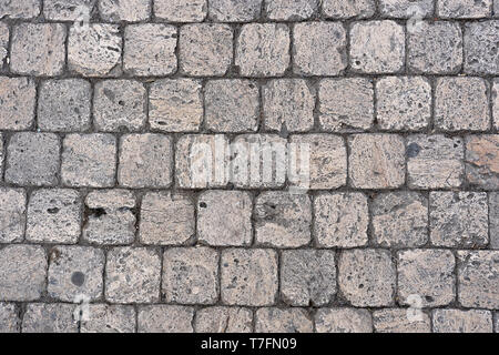 Gray stone wall, background, texture, close up, top view Stock Photo
