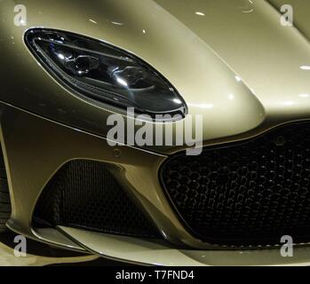 Modern car headlight details Stock Photo