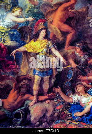 Louis XIV painted as Alexander the Great by Charles Le Brun, 17th Century (before 1690) Stock Photo