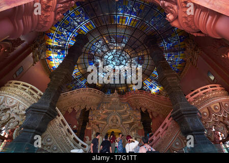 The amazing interior of the Erawan museum, the three headed elephant museum, in Bangkok, Thailand. Stock Photo