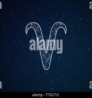 Abstract Star pattern Aries Zodiac sign shape, star constellation ...