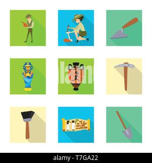 archaeologist,tool,sarcophagus,amphora,pickaxe,brush,scroll,shovel,human,girl,trowel,pharaoh,artifact,pick,papyrus,find,brick,mummy,vase,axe,building,ancient,explorer,paleontologist,cement,gold,capacity,chisel,story,items,museum,attributes,archaeology,historical,research,excavation,discovery,working,set,vector,icon,illustration,isolated,collection,design,element,graphic,sign,flat,shadow Vector Vectors , Stock Vector