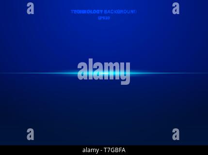 Abstract elements blue light laser lines horizontal on dark background. Technology style. vector illustration. Stock Vector