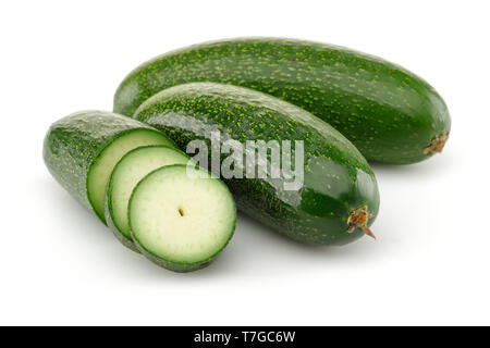 Fresh seedless avocados isolated on white background Stock Photo