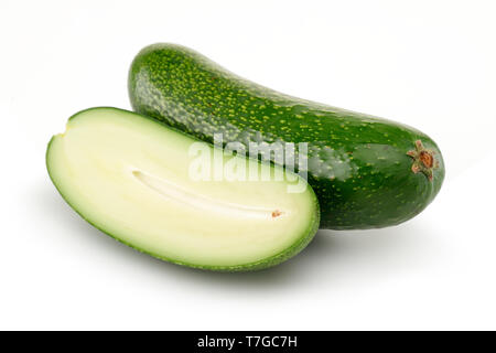 Fresh seedless avocados isolated on white background Stock Photo
