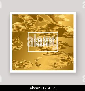 Gold marble texture abstract background graphic design. Golden glitter luxury illustration pattern. Trendy template vector Invitation Brochure Wedding Stock Vector