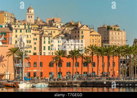 Porto Antico Harbour, Genova, Liguria, North West Italy Stock Photo