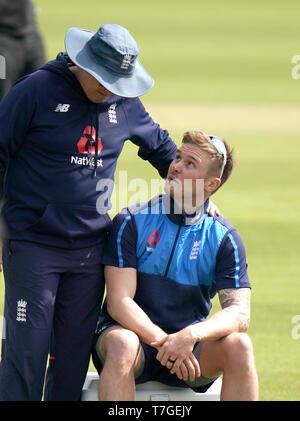during a nets session at The Kia Oval, London. Picture date: Tuesday ...