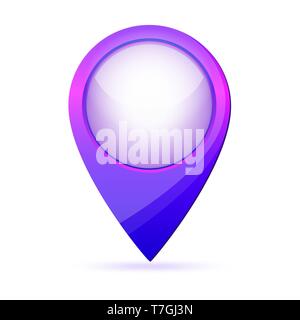 Map point icon. Vector illustration. Color location marker isolated Stock Vector