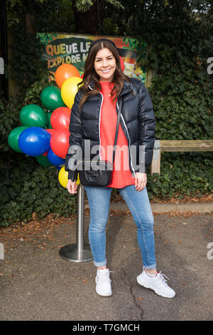 Celebrity arrivals for WONDER PARK @ Chessington World of Adventures Resort  Featuring: Imogen Thomas Where: London, United Kingdom When: 06 Apr 2019 Credit: Phil Lewis/WENN.com Stock Photo