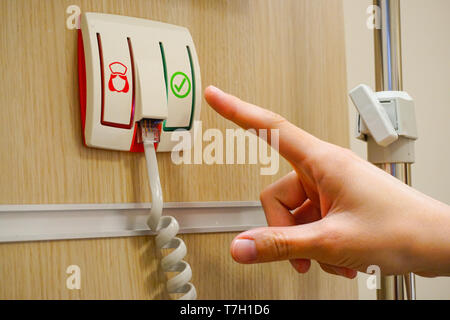 Emergency call button at the hospital room Stock Photo