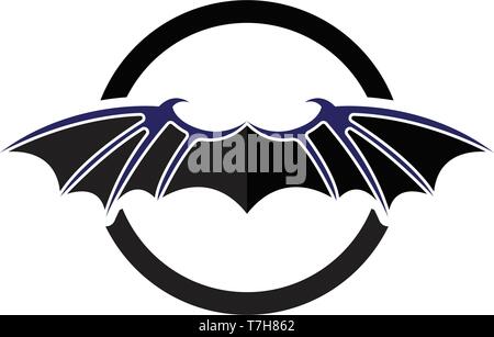 Head dragon flat color logo template vector illustration Stock Vector