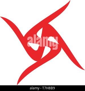 Triangle magic trident logo and symbols icons app Stock Vector