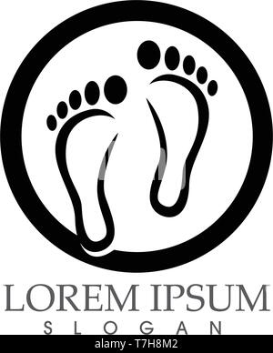 Footprint black vector image vector logo icon app Stock Vector