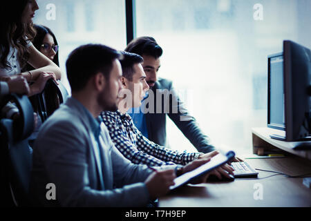 Picture of business people working together in office Stock Photo