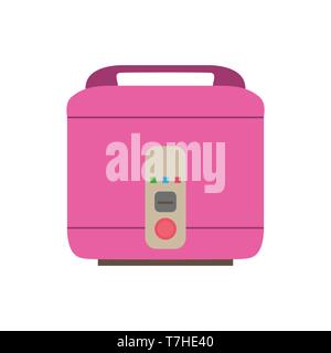 Cooker rice icon vector pot electric kitchen illustration food kitchenware equipment cooking utensil Stock Vector
