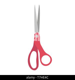 Sewing scissors vector icon vintage illustration tool thread design tailor needle isolated fashion Stock Vector