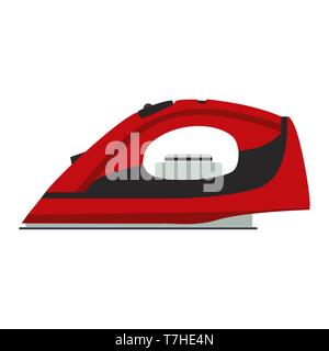 Iron ironing vector icon illustration clothes flat isolated home laundry steam electric equipment Stock Vector