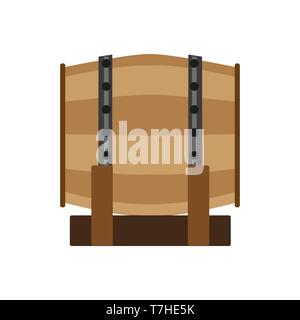 Barrel beer vector wine wooden wood whiskey illustration vintage white keg old alcohol label retro cask Stock Vector