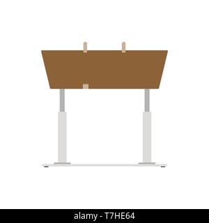 Pommel horse vector illustration icon sport. Gymnastic flat design equipment gym Stock Vector