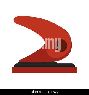 Hole punch vector paper puncher icon. Office stationary isolated illustration equipment supply. School device symbol accessory Stock Vector