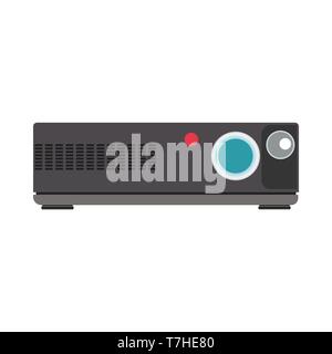 Projector video cinema movie icon film. Vector illustration camera isolated. Concept design screen Stock Vector