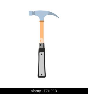 Hammer claw vector construction icon tool work carpentry illustration equipment improvement repair Stock Vector