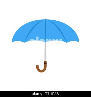 Umbrella vector icon illustration isolated beach protection parasol rain. Open design weather background season handle Stock Vector