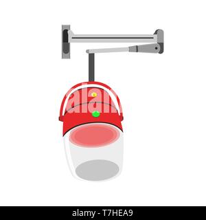 Hair steamer vector icon dryer iron. Blender machine mixer oven fridge web electric Stock Vector