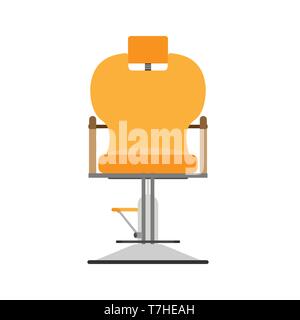 Barber chair vector hair salon hairdresser shop illustration design. Barbershop haircut equipment interior style isolated beauty Stock Vector