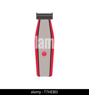 Hair clipper icon vector illustration trimmer barber electric beard. Body care cut shop beauty shaver hairstyle Stock Vector